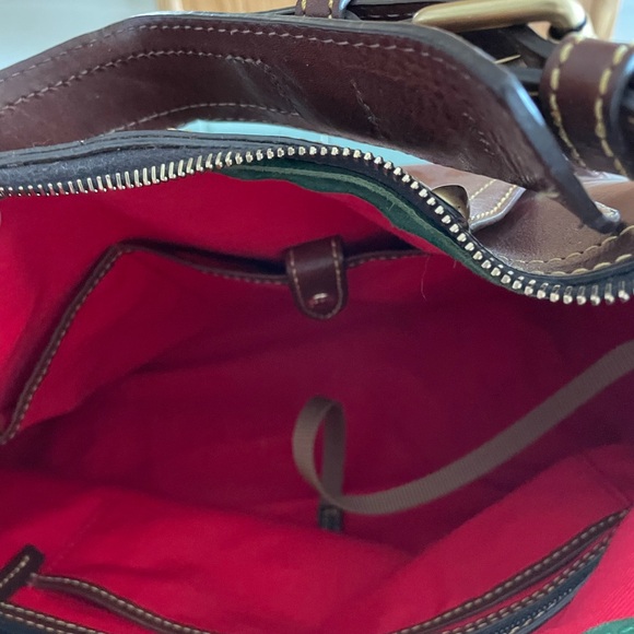 Dooney & Bourke Rich Brown Leather Satchel - Picture 5 of 12